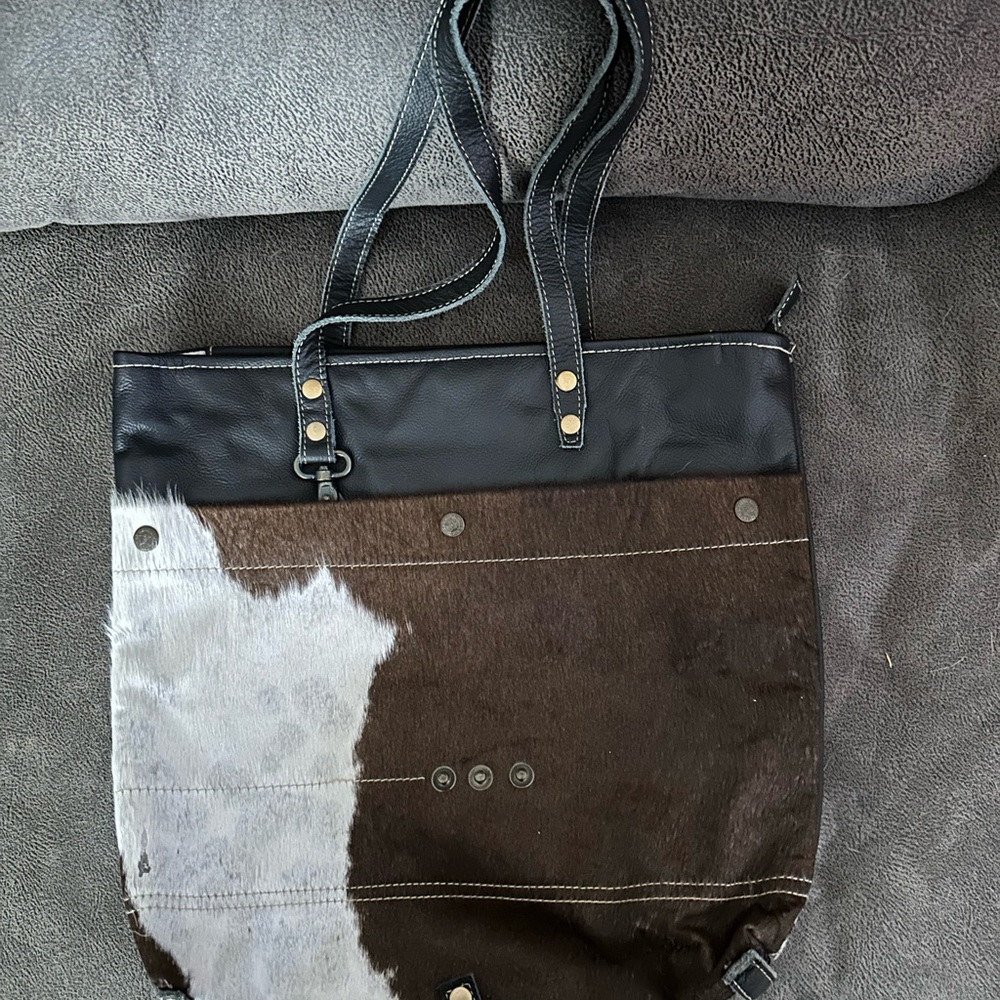 Stylish Black and Brown Tote Bag